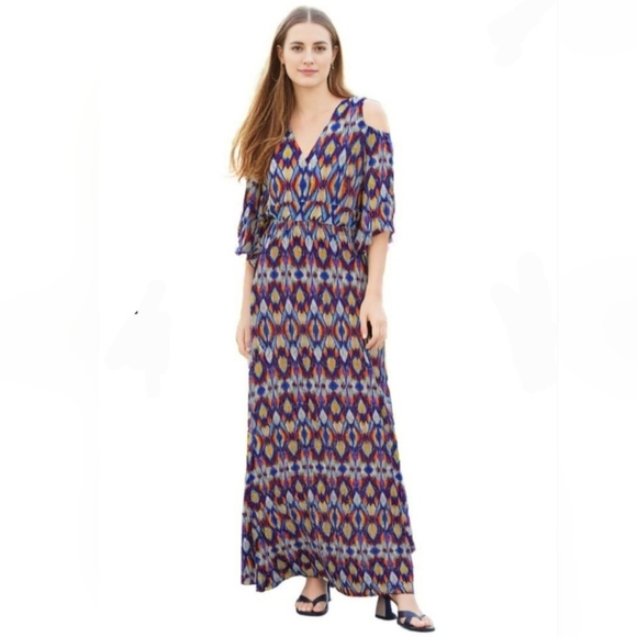 Venus Kaftan / Maxi Dress / Swim Cover-up, Vibrant Print - Picture 2 of 13